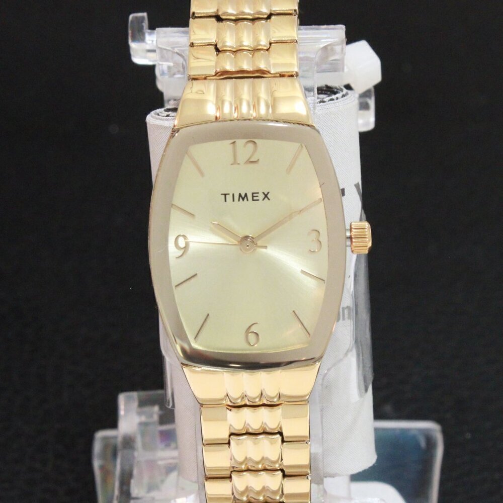 Timex Main Street Ladies Quartz Watch Gold Tone Expansion Bracelet 21mm - Picture 6 of 11